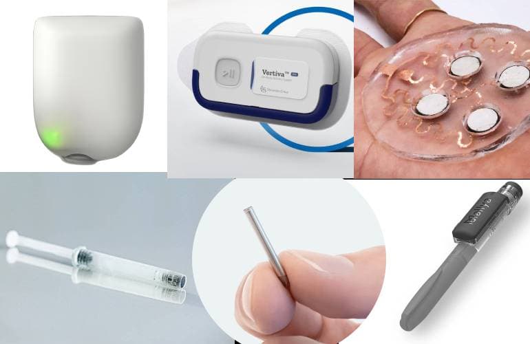 Collage of various innovative insulin delivery methods